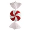 37 Inch Red-White-Green Flat Swirl Candy Ornament