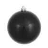 4.75 Inch UV Resistant Black Candy Ball Ornament: Set Of 4