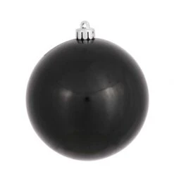 4.75 Inch UV Resistant Black Candy Ball Ornament: Set Of 4