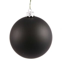 2.4 Inch UV Resistant Black Matte Ball Ornament: Set Of 24