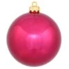 8 Inch UV Resistant Wine Shiny Ball Ornament