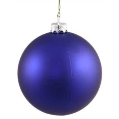 4.75 Inch UV Resistant Cobalt Matte Ball Ornament: Set Of 4