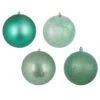 10 Inch Sea Foam 4-Finish Ball Ornament: Set Of 4