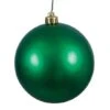 2.4 Inch UV Resistant Emerald Matte Ball Ornament: Set Of 24
