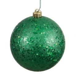 8 Inch Green Sequin Ball Ornament