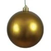 3 Inch UV Resistant Olive Matte Ball Ornament: Set Of 12