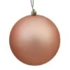 4.75 Inch UV Resistant Rose Gold Matte Ball Ornament: Set Of 4
