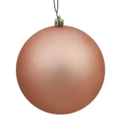 4.75 Inch UV Resistant Rose Gold Matte Ball Ornament: Set Of 4