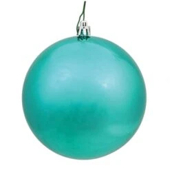 4.75 Inch UV Resistant Sea Foam Shiny Ball Ornament: Set Of 4