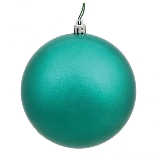 3 Inch UV Resistant Teal Candy Ball Ornament: Set Of 12 1 3 Inch UV Resistant Teal Candy Ball Ornament: Set Of 12