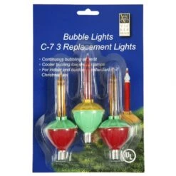 C7 Multi-Colored Bubble Replacement Bulb: Set Of 3