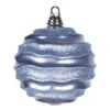 6 Inch Christmas Candy Glitter Wave Ball Ornament: Periwinkle
