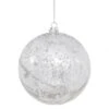 4 Inch Silver Shiny Mercury Ball Ornament: Set Of 6