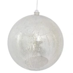 8 Inch Silver Shiny Mercury Ball Ornament