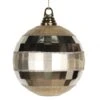 5.5 Inch Champagne Shiny-Matte Mirror Ball Ornament