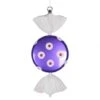 13 Inch Purple-White Flat Polka Dot Candy Ornament