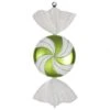 18.5 Inch Lime-White Flat Swirl Candy Ornament