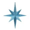 12 Inch Teal Iridescent Glitter Bethlehem Star Ornament: Set Of 2