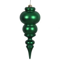 14 Inch Matte Emerald UV Protected Finial Ornament