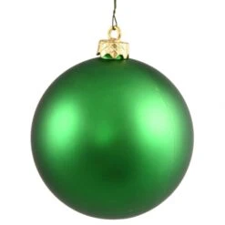 2.75 Inch Green Matte Ball Ornament: Set Of 12