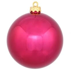 12 Inch Wine Shiny Ball Ornament