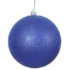 10 Inch Cobalt Blue Glitter Ball Christmas Ornament