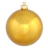 2.75 Inch Antique Gold Shiny Ball Ornament: Set Of 12