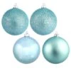 2.75 Inch Matte, Shiny, Sequin & Glitter Ornament (set Of 20): Baby Blue