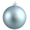 4 Inch Baby Blue Matte Ball Ornament: Set Of 6