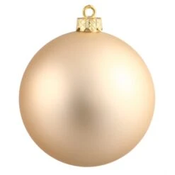 2.75 Inch Champagne Matte Ball Ornament: Set Of 12