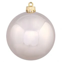 3 Inch Champagne Shiny Ball Ornament: Set Of 32