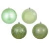 4.75 Inch 4 Finish Ornament Assortment Set (set Of 4): Celadon