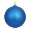 8 Inch Matte Finished UV/Shatterproof Christmas Ball: Blue