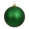 6 Inch Green Matte Ball Ornament: Set Of 4