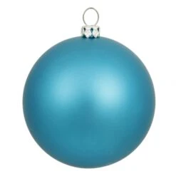 10 Inch Turquoise Matte Ball Ornament: UV Resistant