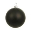 8 Inch Matte Finished UV/Shatterproof Christmas Ball: Black