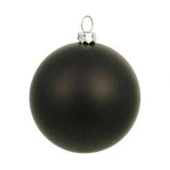 8 Inch Matte Finished UV/Shatterproof Christmas Ball: Black