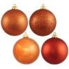 1.6 Inch Orange 4 Assorted Finish Ball Ornaments (Set Of 96)