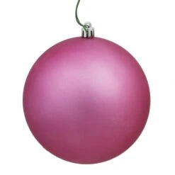 8 Inch Matte Finished UV/Shatterproof Christmas Ball: Mauve