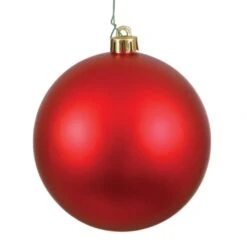 10 Inch Red Matte Ball Ornament: UV Resistant