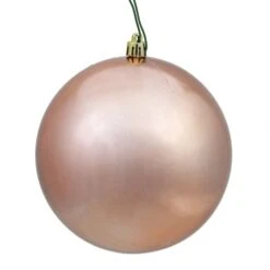 2.75 Inch Rose Gold Shiny Ball Ornament: Set Of 12