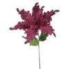 15 Inch Mauve Velvet Poinsettia Pick: Set Of 3