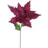 26 Inch Mauve Velvet Poinsettia Pick: Set Of 3