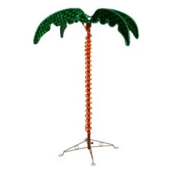 4.5 Foot UV Protected LED Rope Light Palm Tree: Multi-Colored LEDs