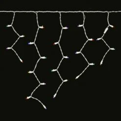 9 Foot Icicle Italian LED Light Set: 70 Multi-Colored Lights