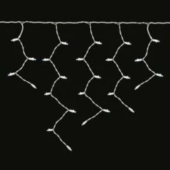 9 Foot Icicle Italian LED Light Set: 70 Pure White Lights