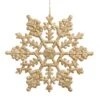 4 Inch Artificial Glitter Snowflake Ornament (set Of 24): Gold