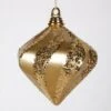 6 Inch Candy Glitter Swirl Christmas Diamond Ornament: Gold