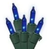 16 Foot 50 Mini-light Strand W/ 4 Inch Spacing On Green Wire: Blue