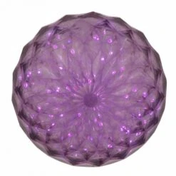 6 Inch LED Outdoor Crystal Ball With 24 Inch Lead Wire: Purple